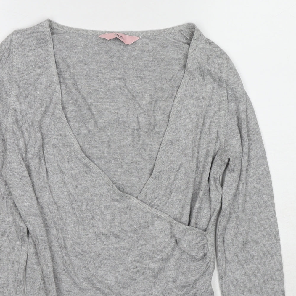 Boux Avenue Womens Grey Viscose Bodysuit One-Piece Size 10 Snap