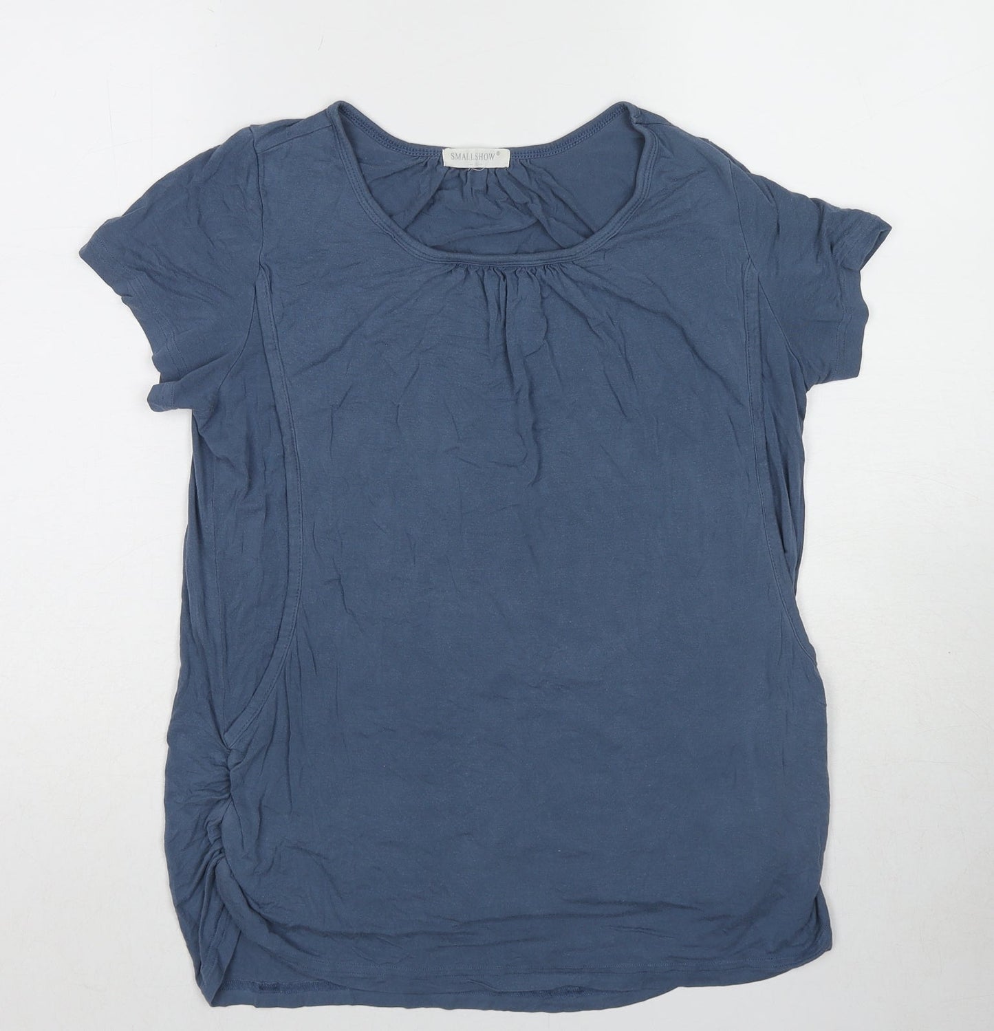 Womens UK Size M Small Show Blue Basic T-Shirt