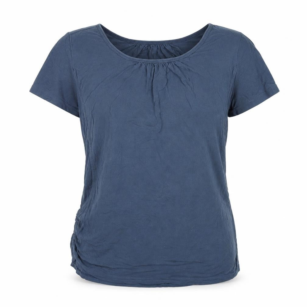 Womens UK Size M Small Show Blue Basic T-Shirt
