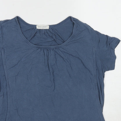 Womens UK Size M Small Show Blue Basic T-Shirt