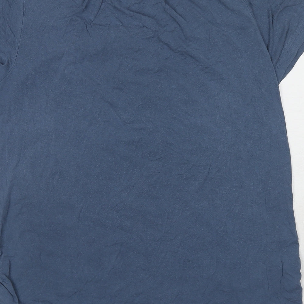 Womens UK Size M Small Show Blue Basic T-Shirt