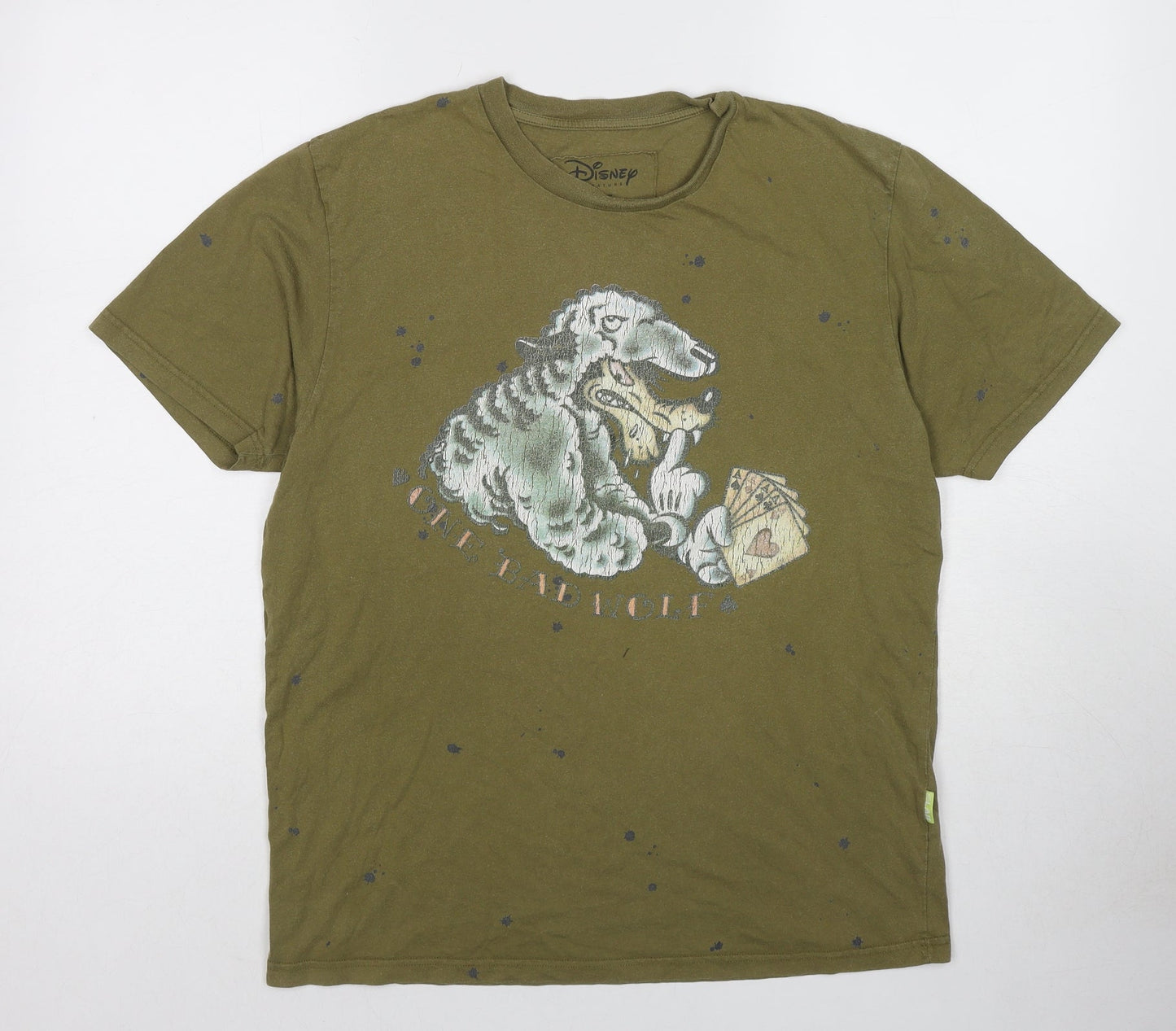 Mens UK Size XL Disney Green  T-Shirt