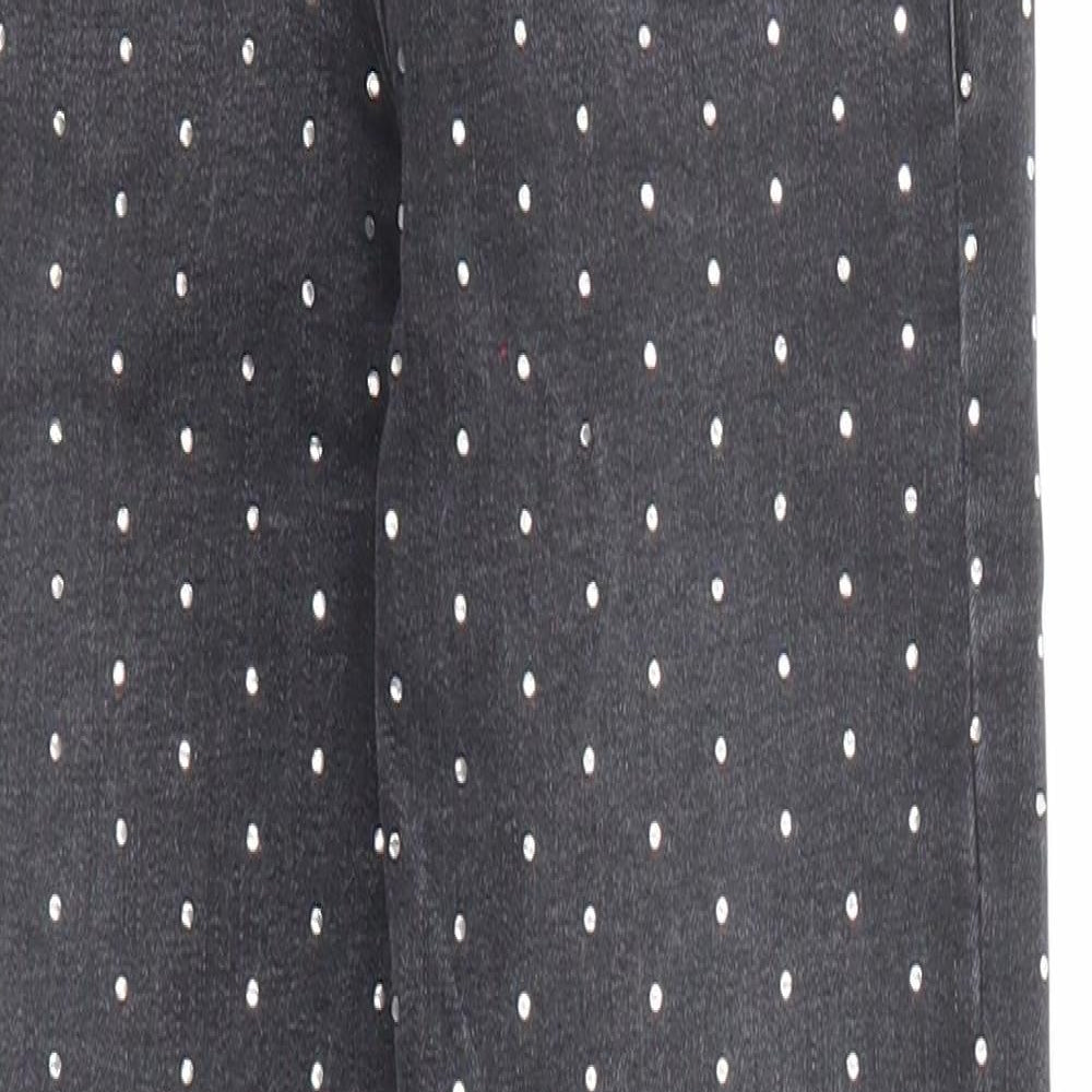 Topshop Womens Black Cotton Skinny Jeans Size 25 in L30 in Regular Zip