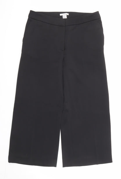 Womens UK Size 8 H&M Regular Fit  Black Trousers