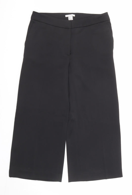 Womens UK Size 8 H&M Regular Fit  Black Trousers