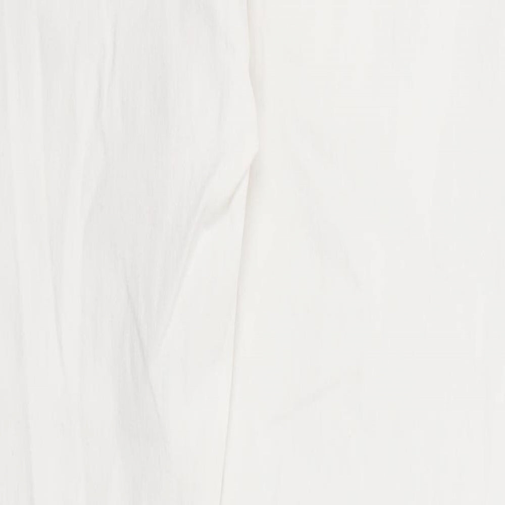 Vertu Womens White Cotton Skinny Jeans Size 10 Regular Zip