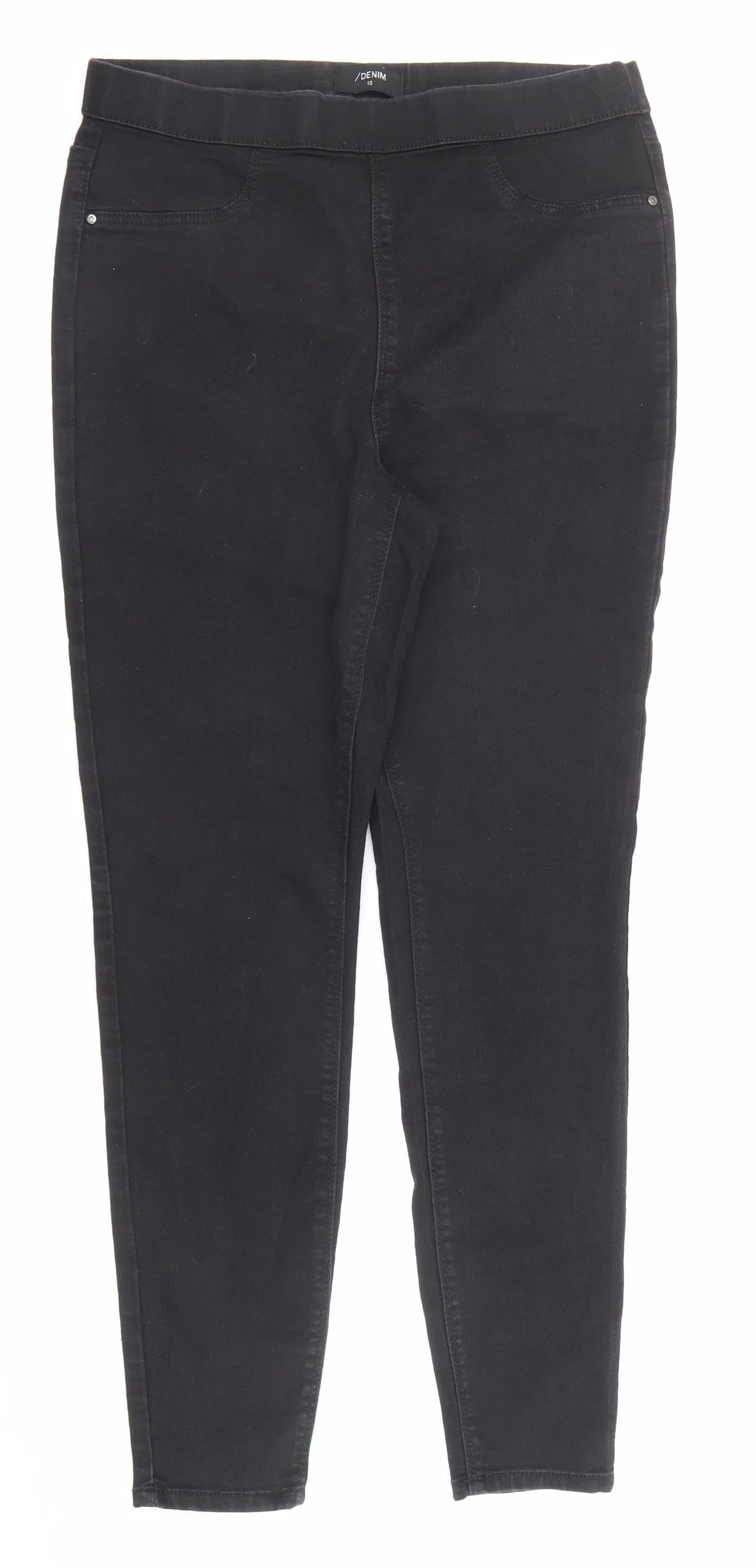 /Denim Womens Black Cotton Jegging Jeans Size 10 Regular