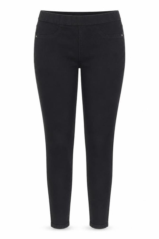 Front view of /Denim women’s black cotton jegging jeans, size UK 10, regular