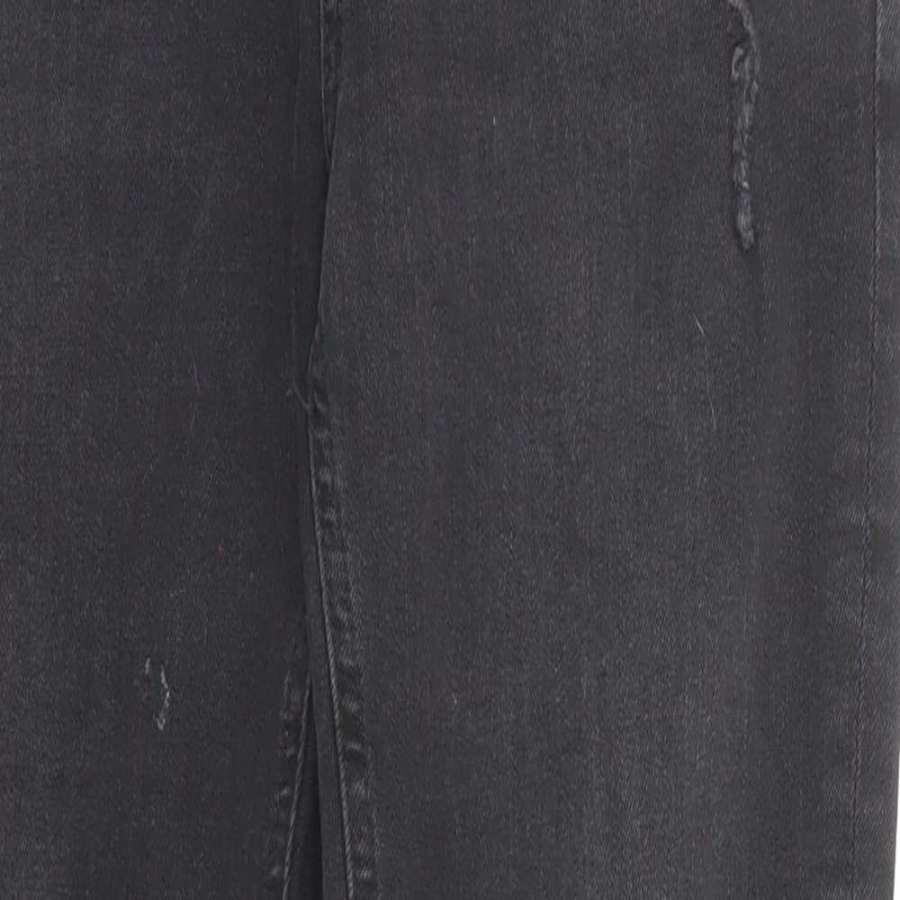 Denim & Co. Womens Black Cotton Skinny Jeans Size 14 Regular Zip