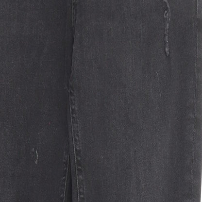 Denim & Co. Womens Black Cotton Skinny Jeans Size 14 Regular Zip