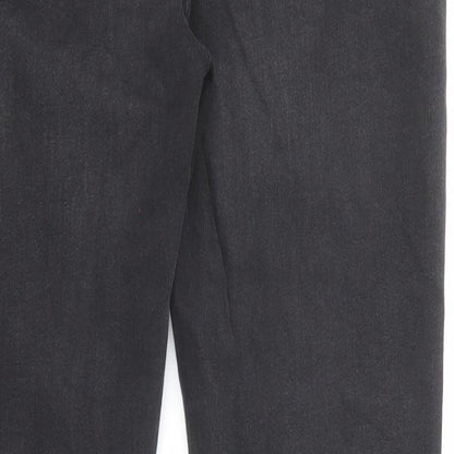 Denim & Co. Womens Black Cotton Skinny Jeans Size 14 Regular Zip