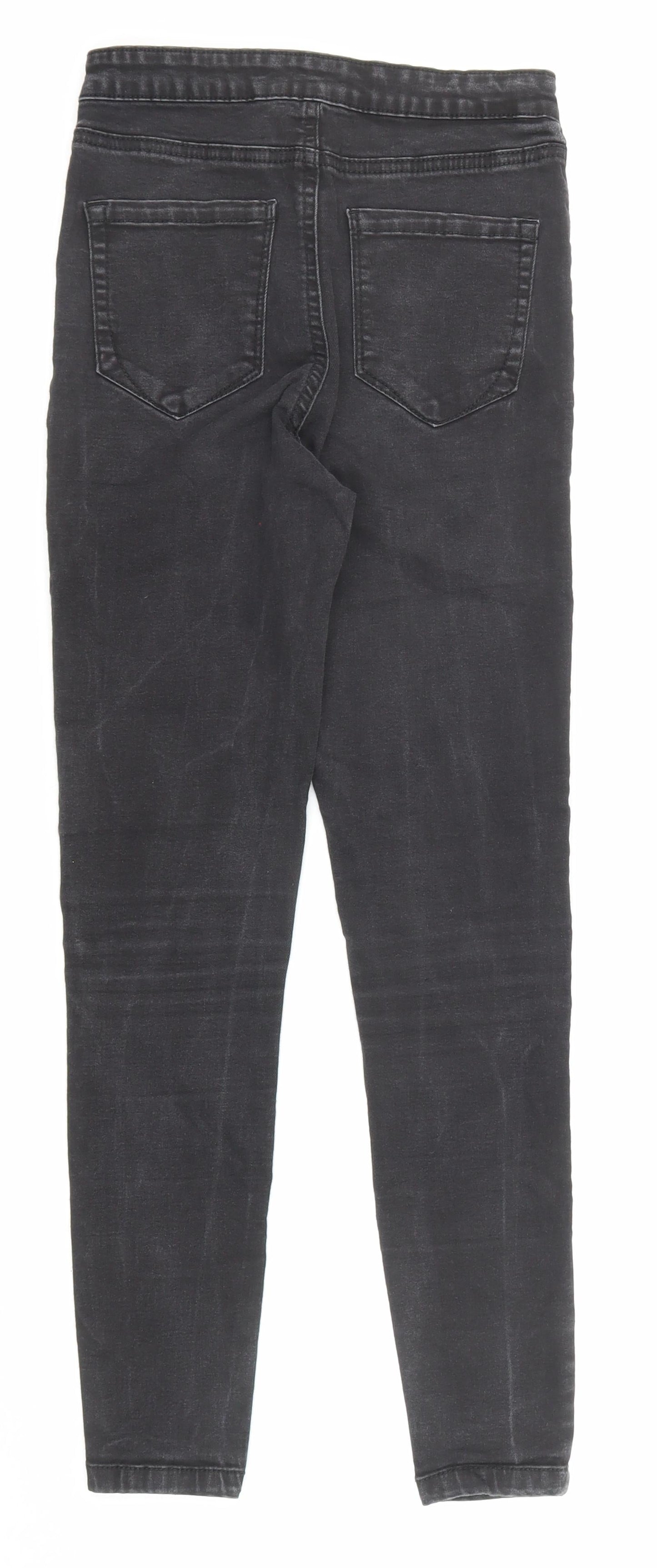 Denim & Co. Womens Black Cotton Skinny Jeans Size 8 Regular Zip