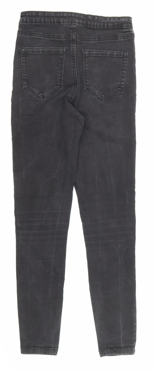 Denim & Co. Womens Black Cotton Skinny Jeans Size 8 Regular Zip