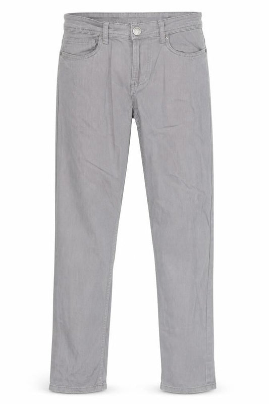 Front view of Denim & Co. men’s grey cotton skinny jeans, size 30, in, 30-inch leg regular zip