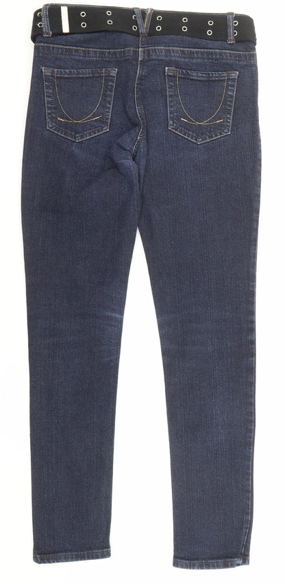 Denim & Co. Womens Blue Cotton Skinny Jeans Size 10 Regular Zip