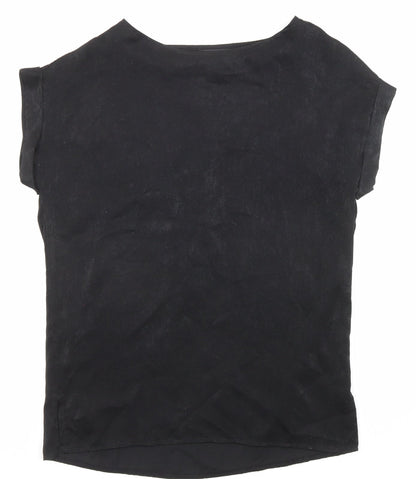 Womens UK Size 6 NEXT Black Basic T-Shirt