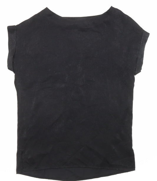 Womens UK Size 6 NEXT Black Basic T-Shirt