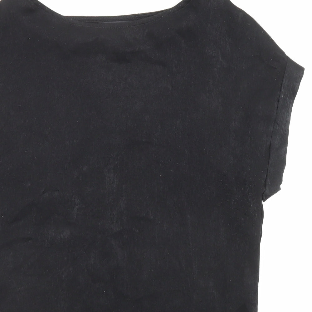 Womens UK Size 6 NEXT Black Basic T-Shirt