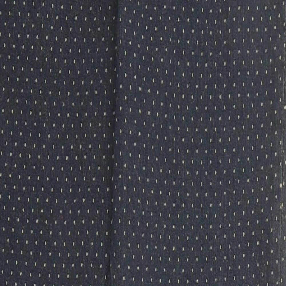 George Womens Black Polka Dot Cotton Skinny Jeans Size 12 Regular Zip