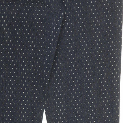 George Womens Black Polka Dot Cotton Skinny Jeans Size 12 Regular Zip