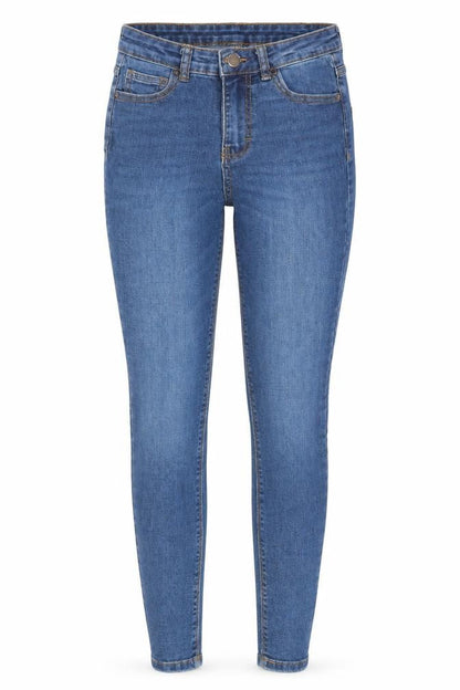 Denim & Co. Womens Blue Cotton Skinny Jeans Size 8 Regular Zip - Waist 21 inches