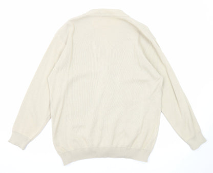 Stylistiq Womens Beige V-Neck Acrylic Cardigan Jumper Size XL