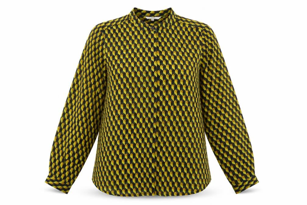 Womens UK Size 8 Sandwich Yellow Basic Button-Up