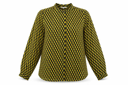 Womens UK Size 8 Sandwich Yellow Basic Button-Up