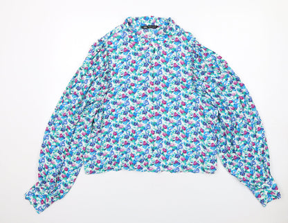 Womens UK Size XL Zara Multicoloured Basic Button-Up