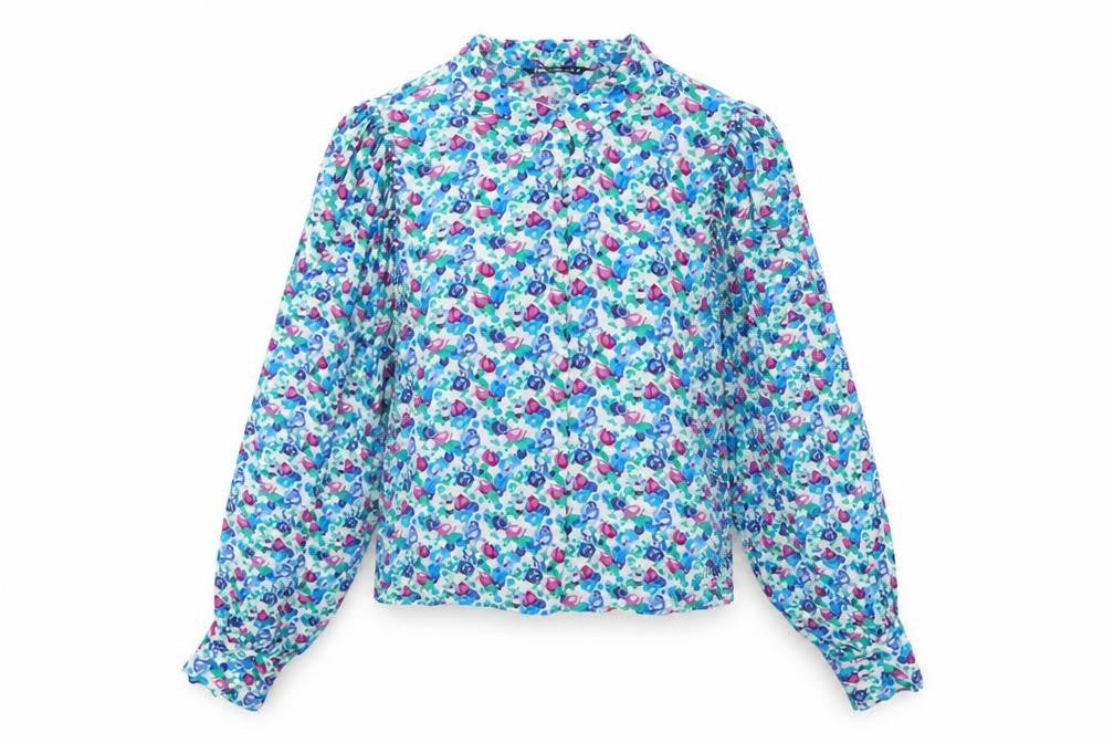 Womens UK Size XL Zara Multicoloured Basic Button-Up