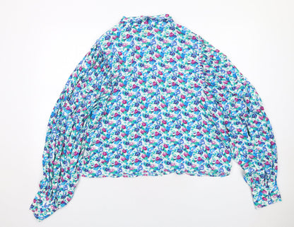 Womens UK Size XL Zara Multicoloured Basic Button-Up