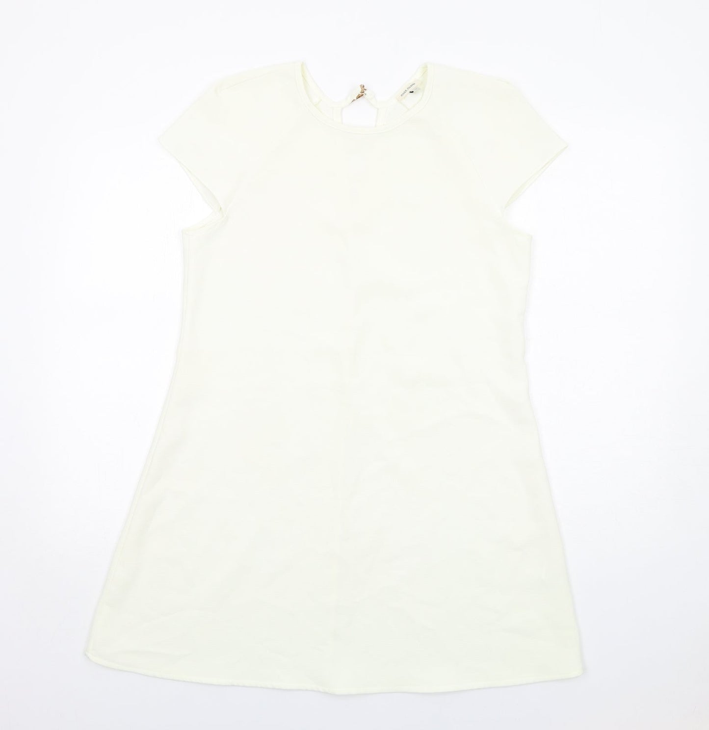 River Island Womens Ivory Polyester A-Line Size 10 Round Neck Pullover