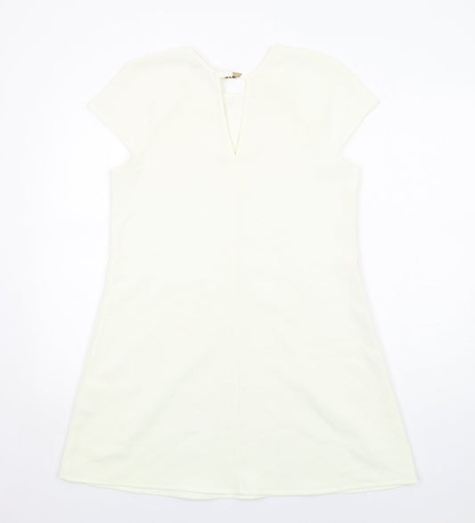 River Island Womens Ivory Polyester A-Line Size 10 Round Neck Pullover