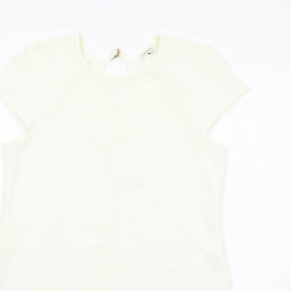 River Island Womens Ivory Polyester A-Line Size 10 Round Neck Pullover