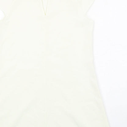 River Island Womens Ivory Polyester A-Line Size 10 Round Neck Pullover