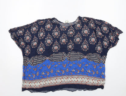 Womens UK Size M Monsoon Blue Basic Blouse