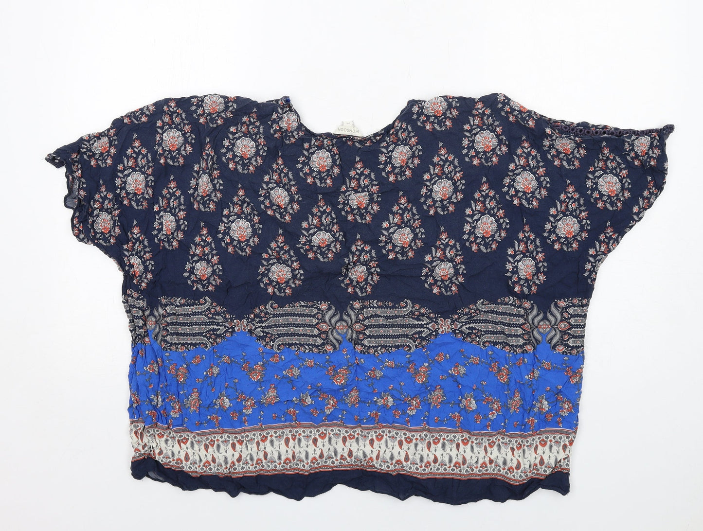 Womens UK Size M Monsoon Blue Basic Blouse