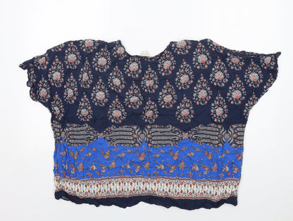 Womens UK Size M Monsoon Blue Basic Blouse