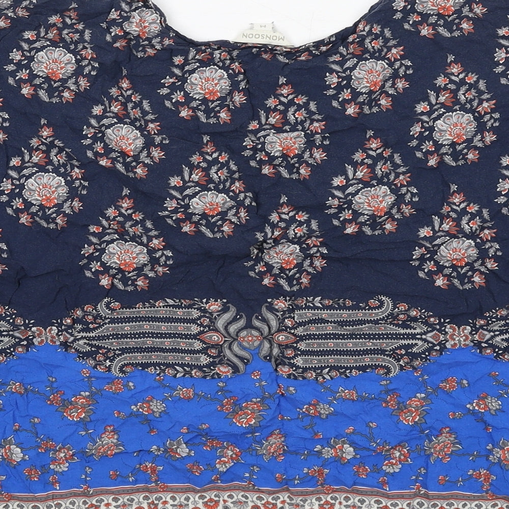 Womens UK Size M Monsoon Blue Basic Blouse