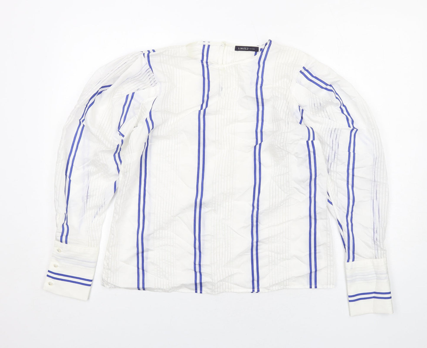 Womens UK Size 10 Limited Edition White Basic Blouse