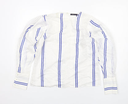 Womens UK Size 10 Limited Edition White Basic Blouse