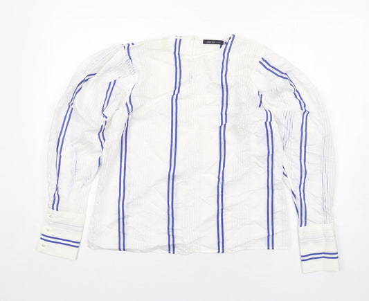 Womens UK Size 10 Limited Edition White Basic Blouse