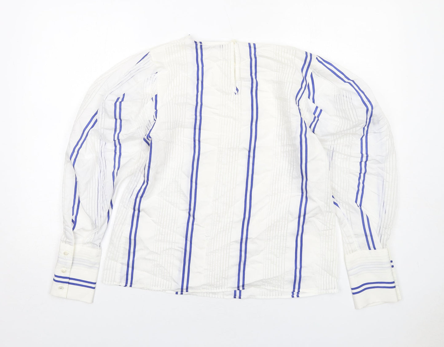 Womens UK Size 10 Limited Edition White Basic Blouse