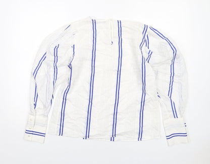 Womens UK Size 10 Limited Edition White Basic Blouse