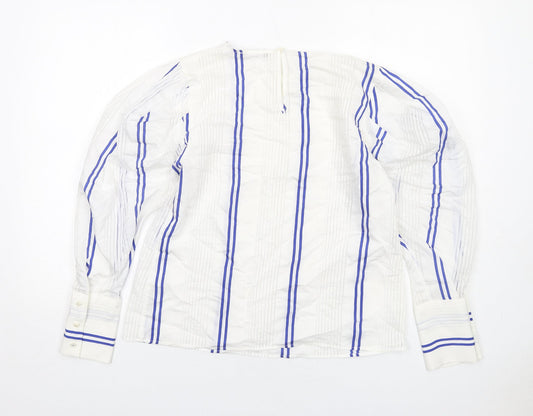 Womens UK Size 10 Limited Edition White Basic Blouse