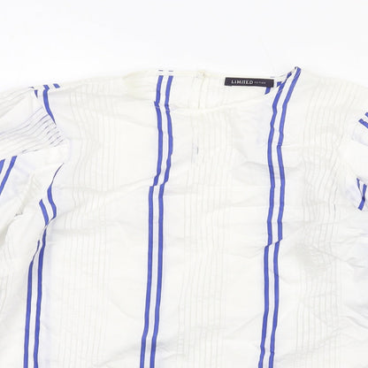 Womens UK Size 10 Limited Edition White Basic Blouse
