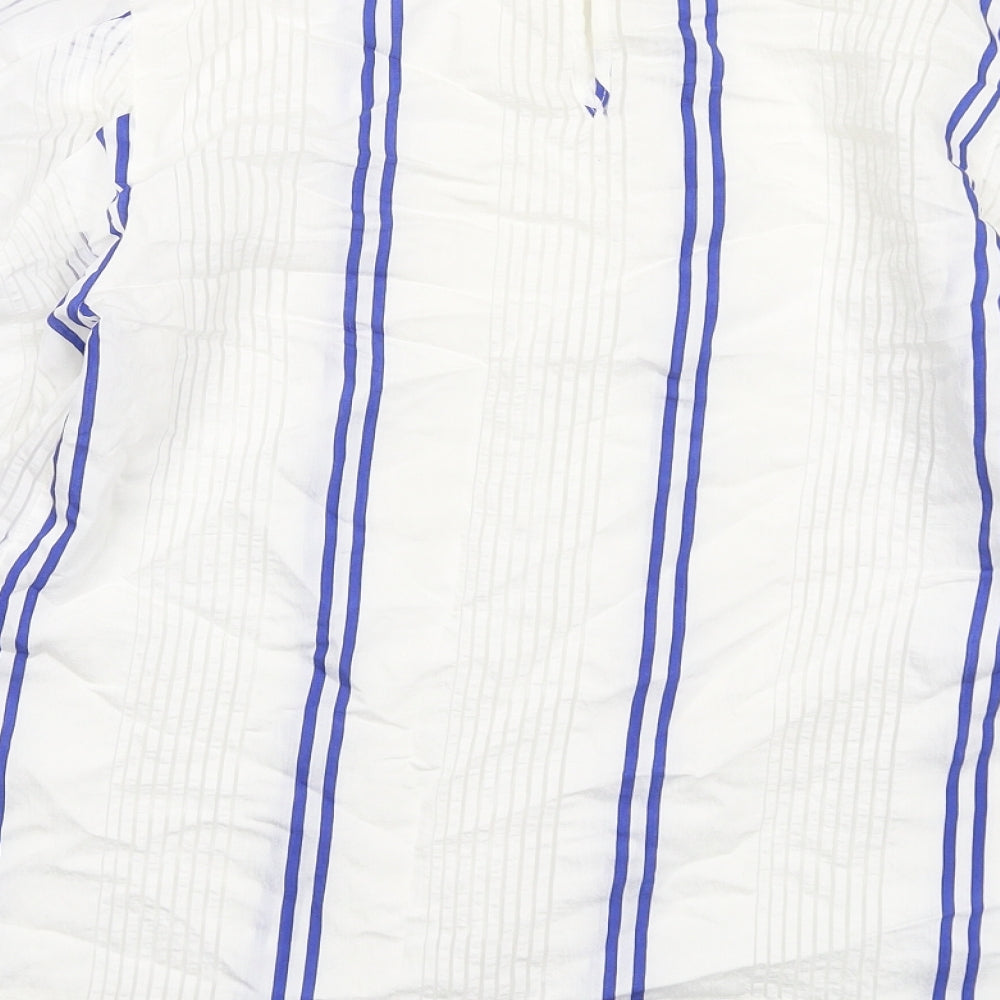 Womens UK Size 10 Limited Edition White Basic Blouse