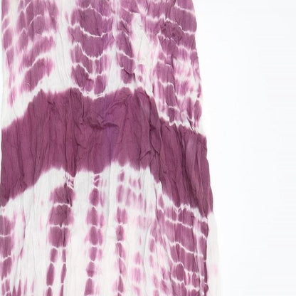 ASOS Womens Purple Tie Dye Viscose Maxi Size 10 Halter Pullover