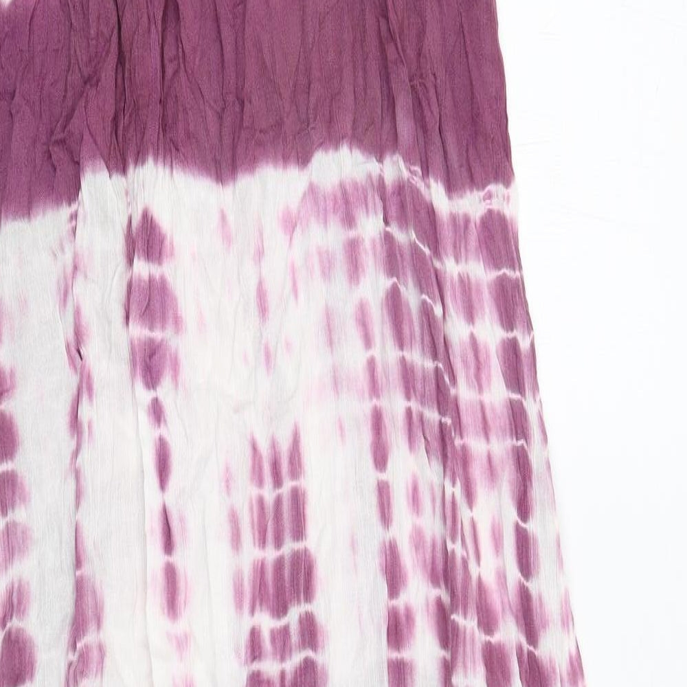 ASOS Womens Purple Tie Dye Viscose Maxi Size 10 Halter Pullover