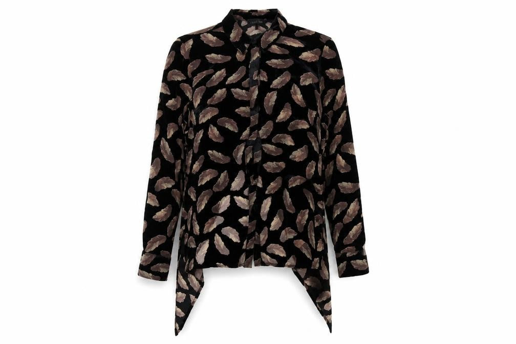Womens UK Size 8 Label Lab Black Basic Button-Up